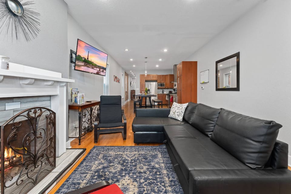 The living room offers large screen TV and a pull out queen.