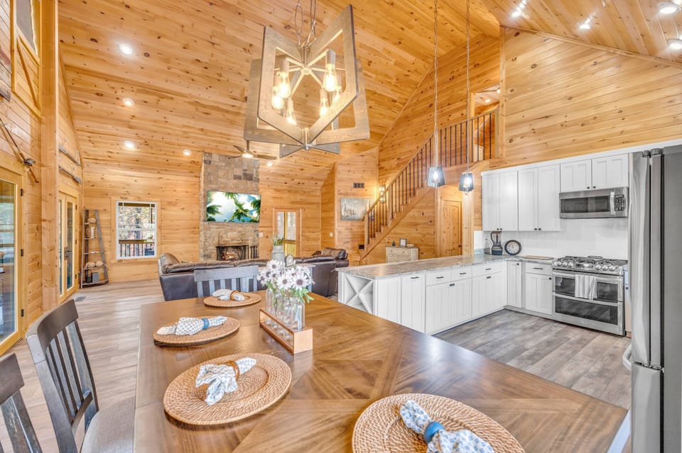 Main floor dining/kitchen/living