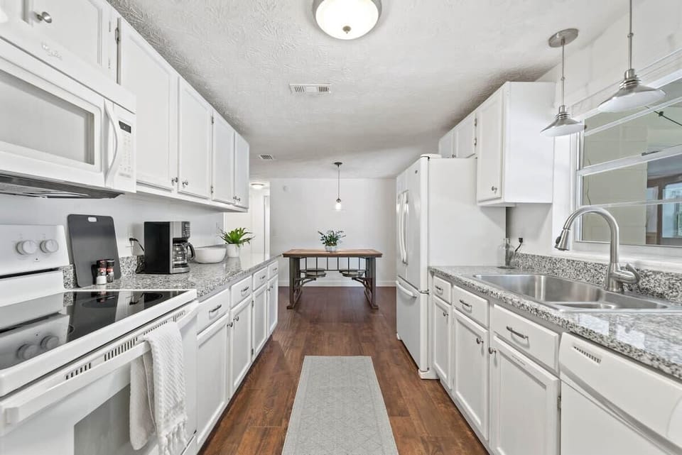 Fully Stocked Kitchen with Pool View