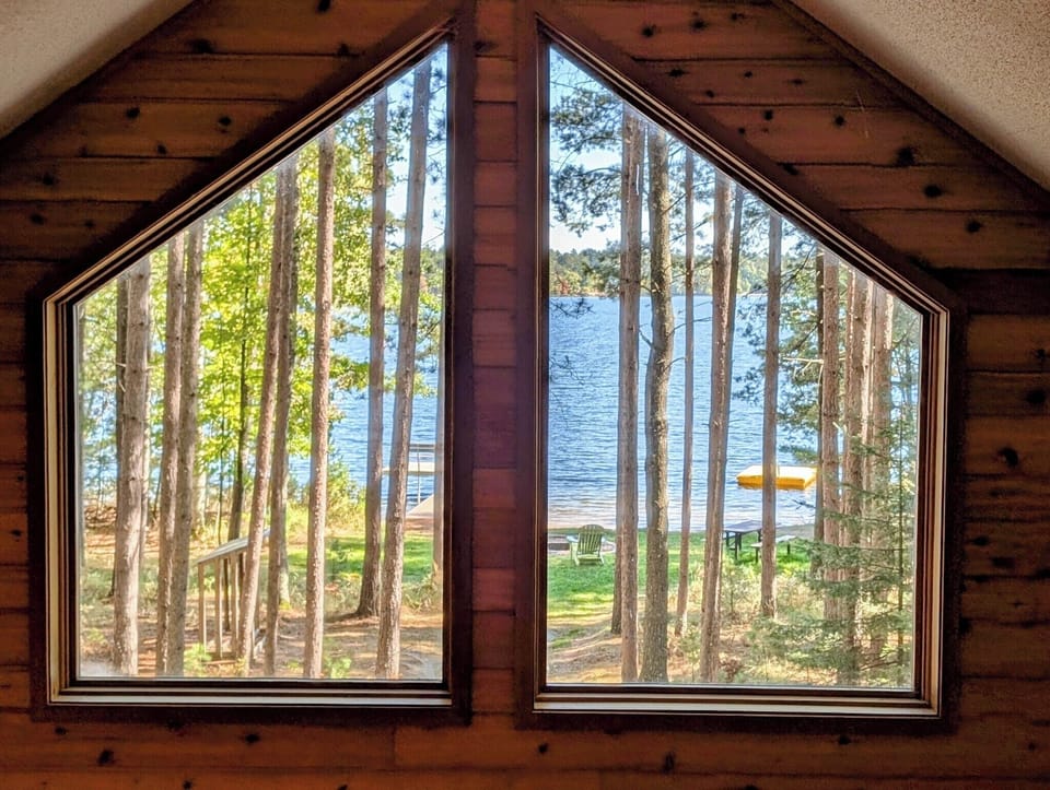 Views to the lake from the loft