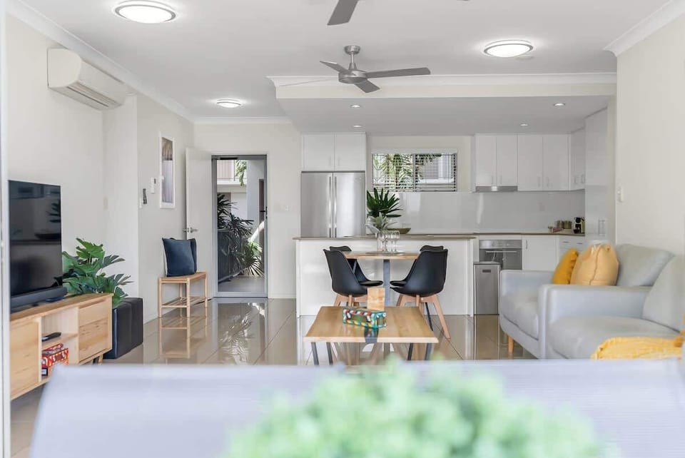 Choose to dine indoors in airconditioned comfort or out on the private balcony with views over the neighbourhood.