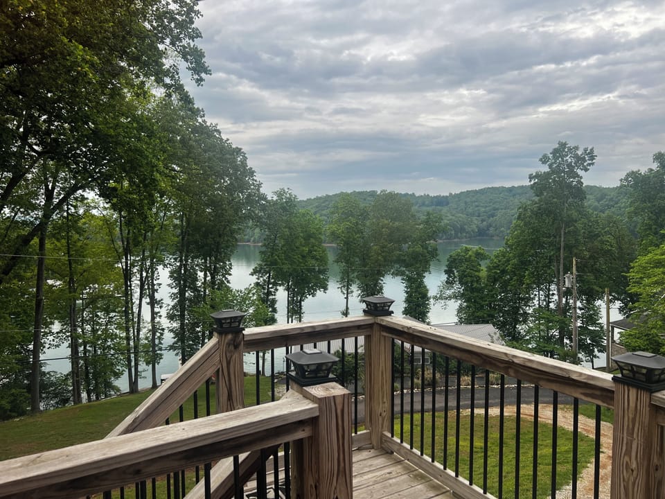 View of the lake from the front deck