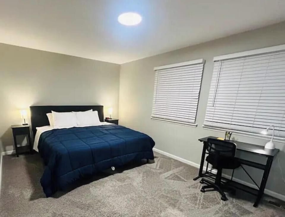 Master bedroom with king bed