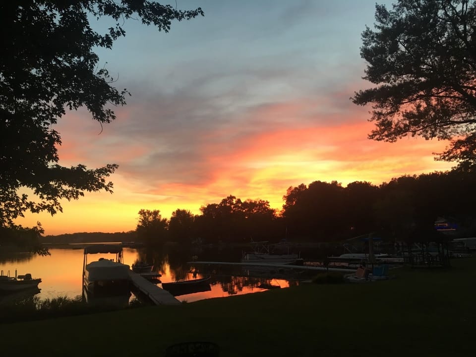Sunset view from the backyard