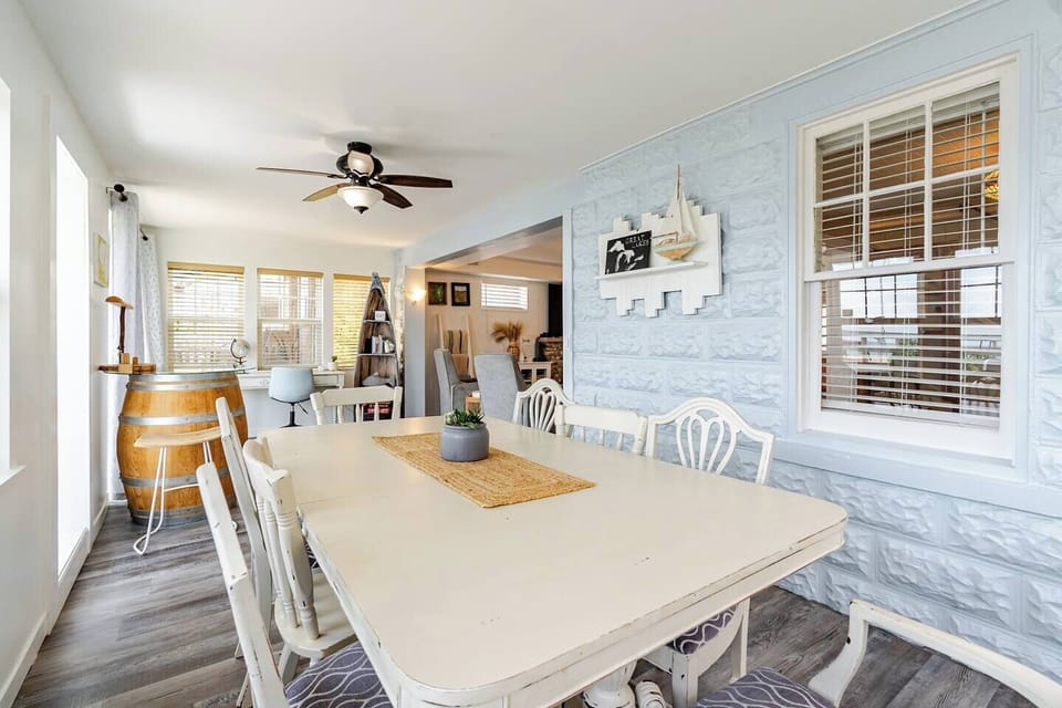 Indoor dinning table with seating for 8