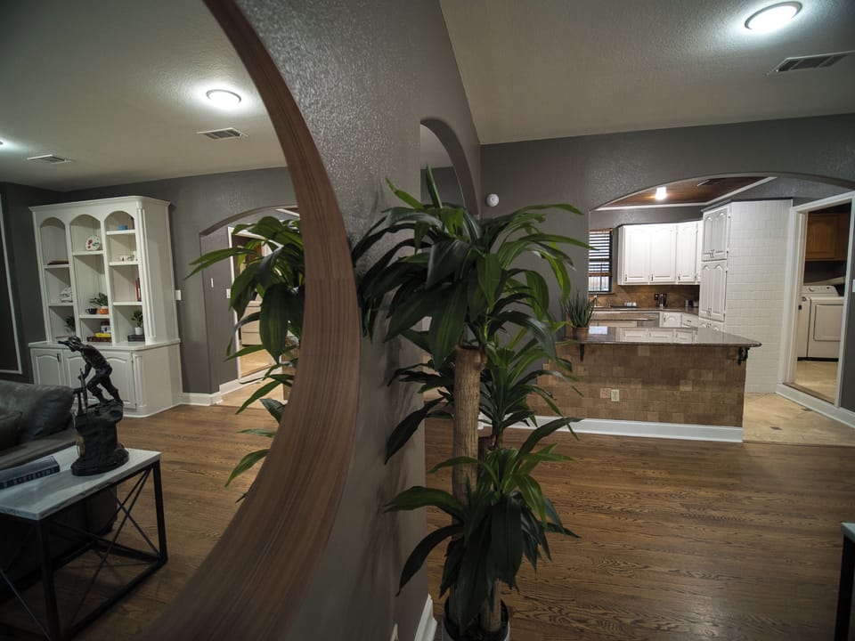 Kitchen into laundry Room