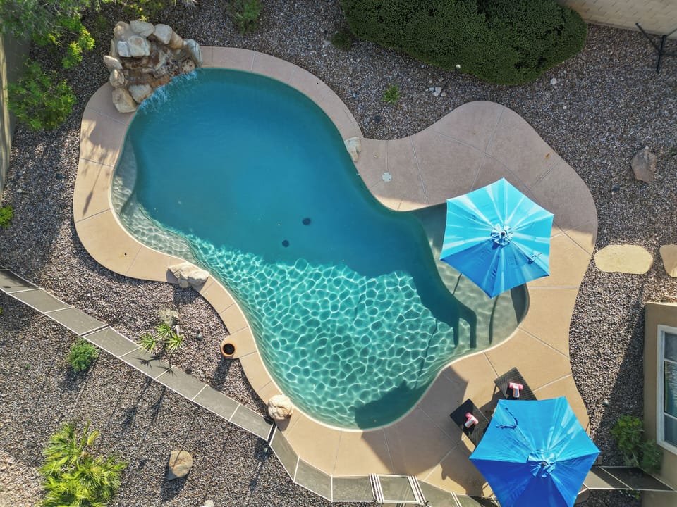 Relax in your very own large pool!