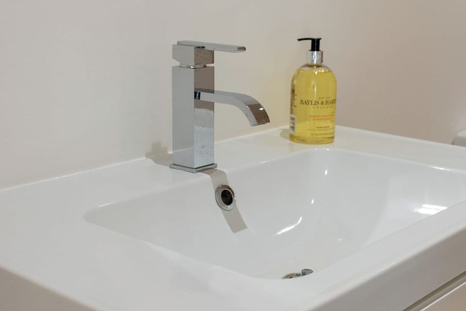 The shower room has been renovated to a high standard