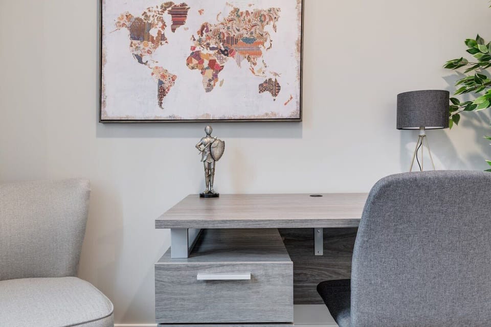 Get relaxed and get some work done in this private office.