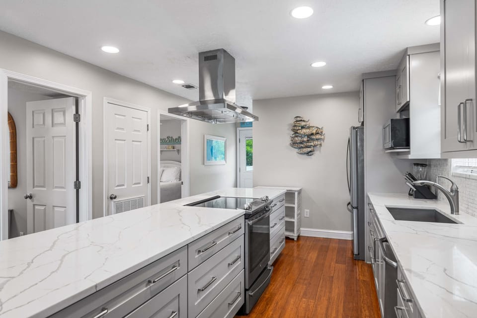 High end appliances throughout the kitchen