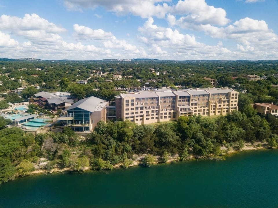Aerial view of the property