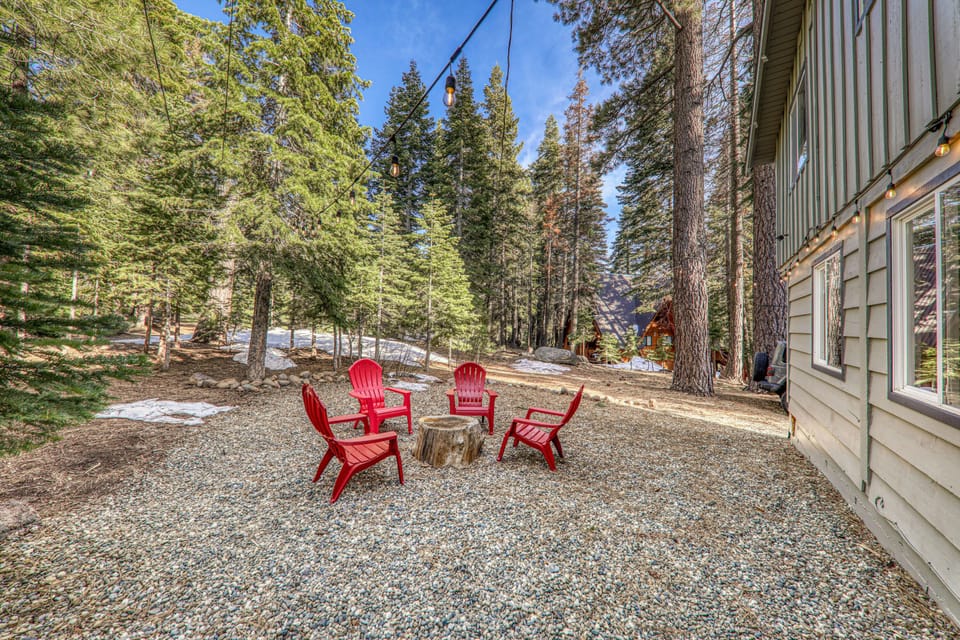 Listen to the creek running by while you unwind in the backyard.