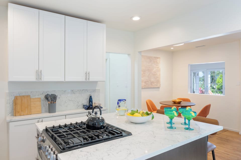 Cook like a chef in the fully equipped kitchen.
