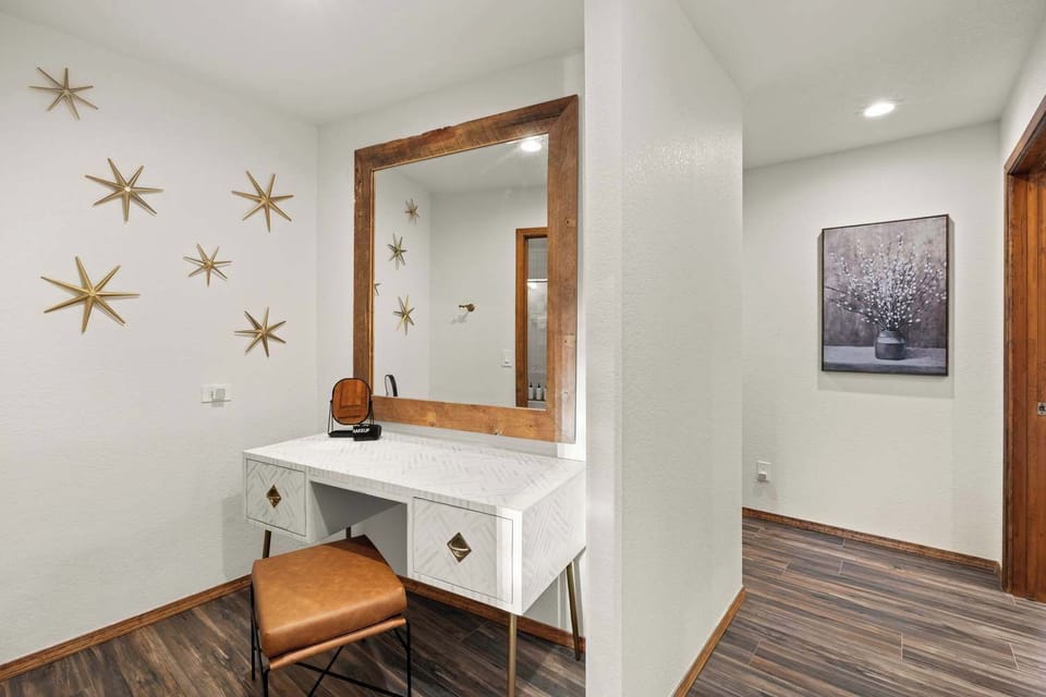 Glam up in this vanity area.