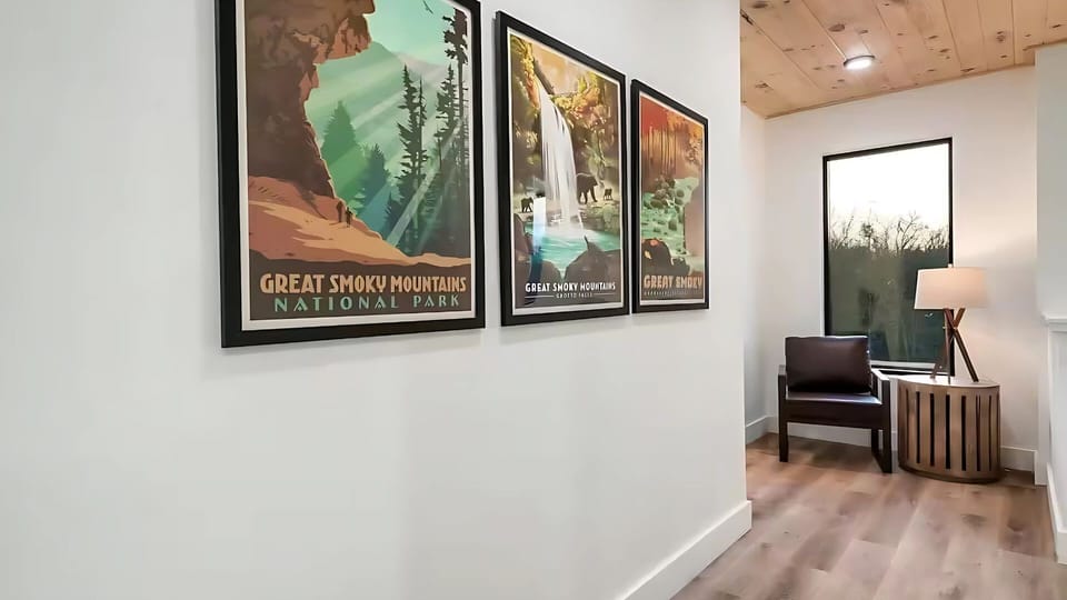 Discover stunning artwork and natural light in this inviting space!
