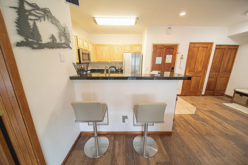Extra seating at the breakfast bar
