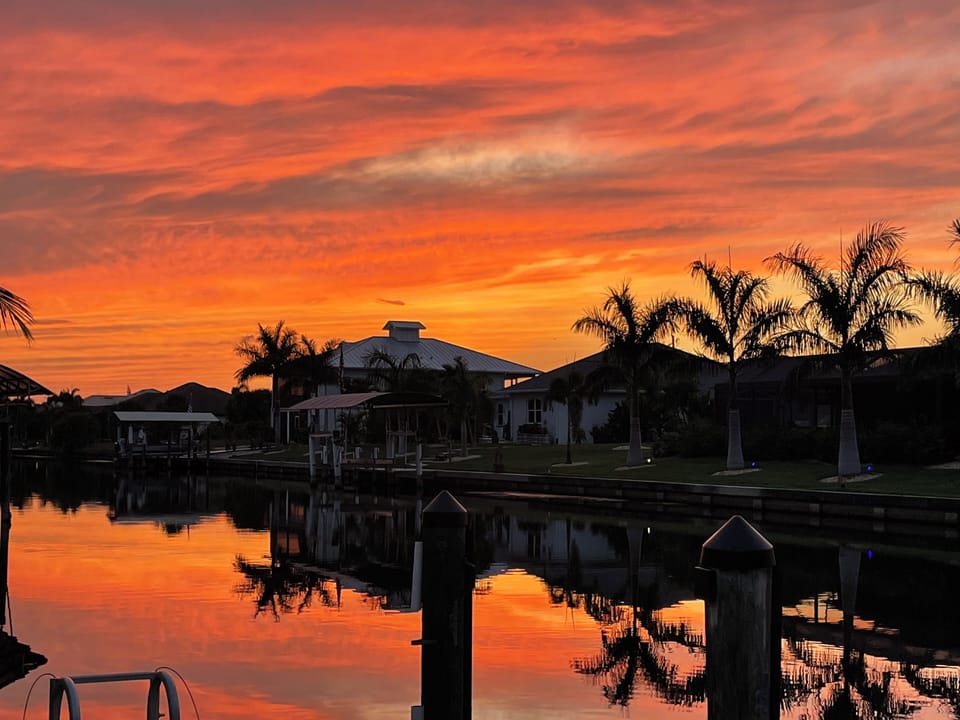 Sunset from the dock 