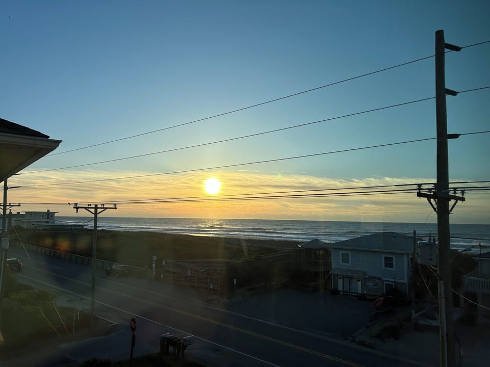 Sunrise from the top deck.