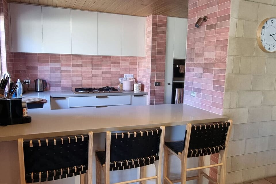 Kitchen with everything you need to cook meals - dishwasher - microwave - coffee machine.