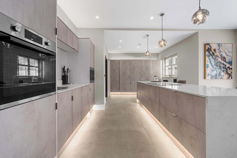 Modern finishes and mood lighting set the tone from the moment you step inside
