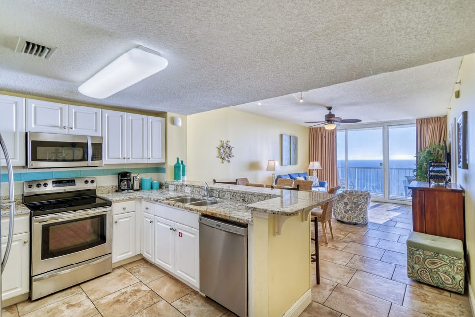 View of the gulf from the kitchen!