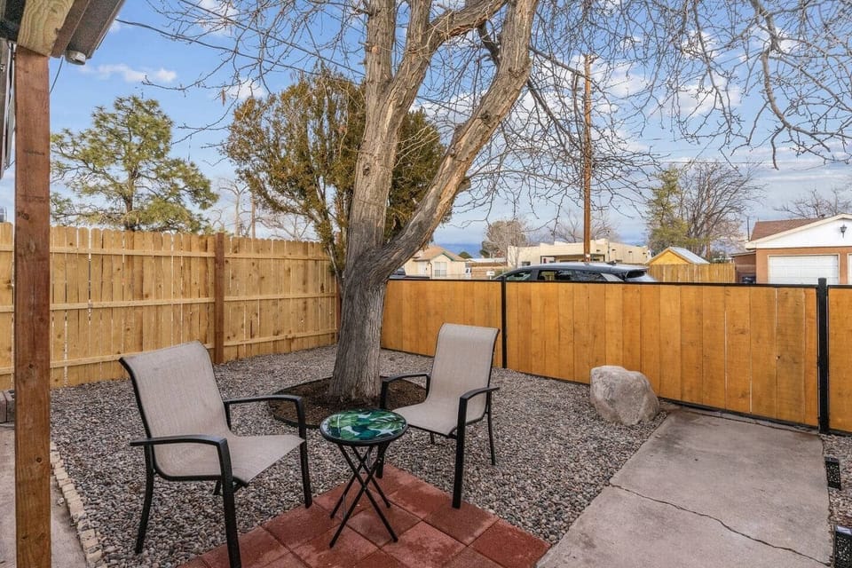 Yard space is fully fenced and next to main parking space