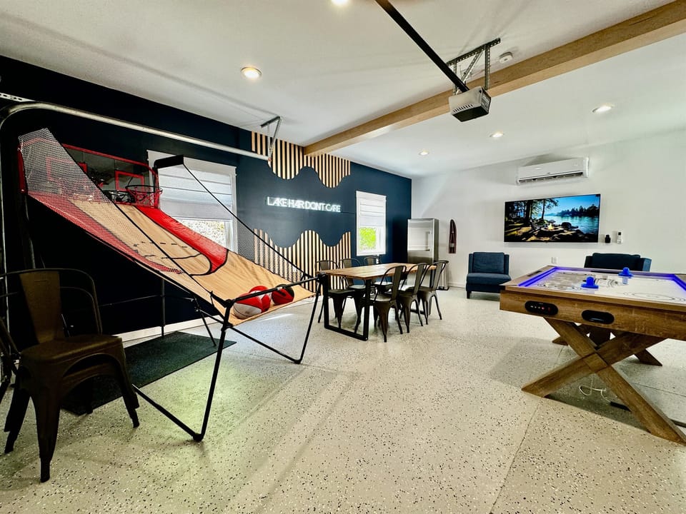 Detached game room with second living space — a favorite for kids and teens