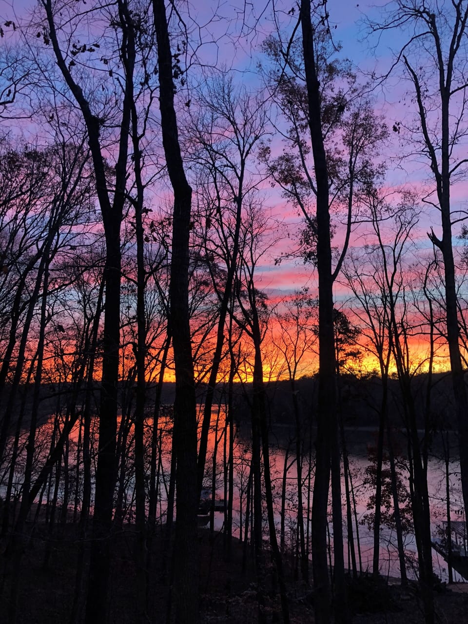 Sunrise view during the winter