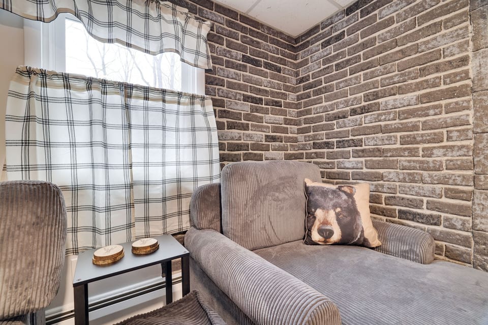 Cozy plush lounge.