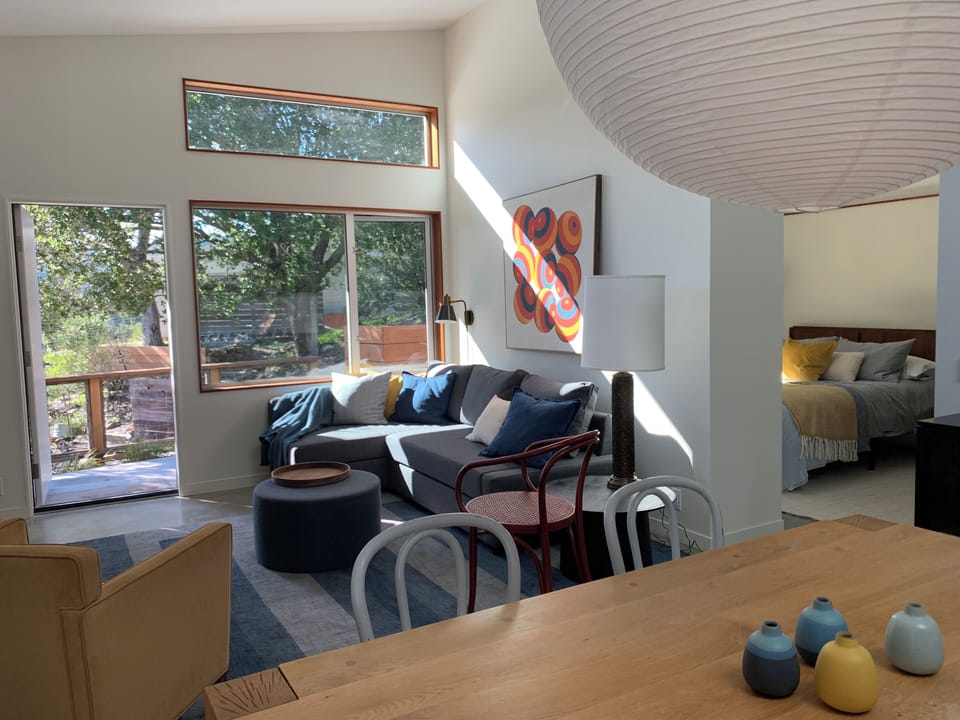 Living area with shady outdoor area