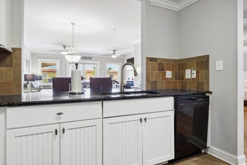 Lots of counter space in this well-equipped kitchen with everything you need!