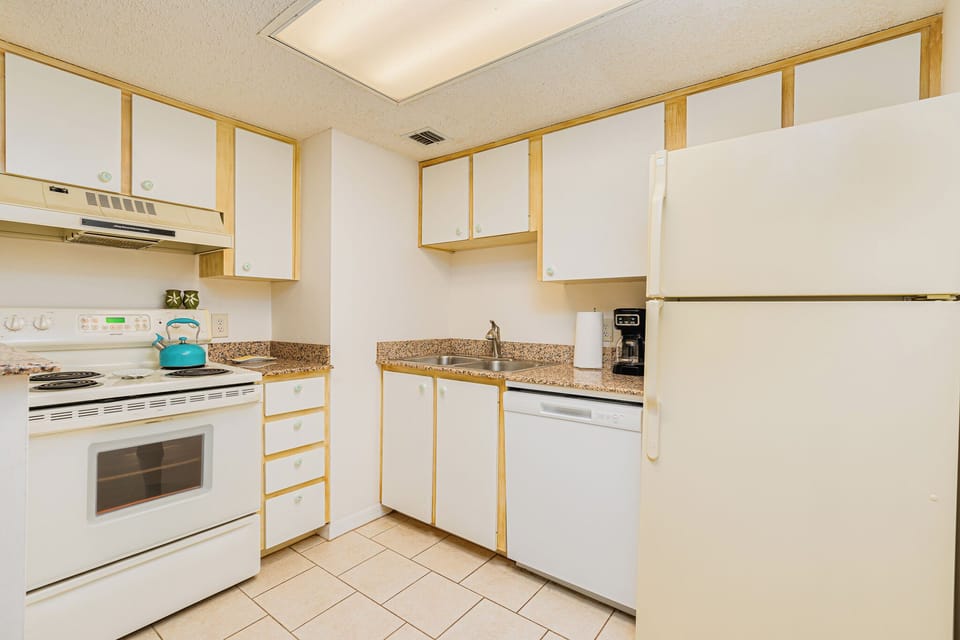 Fully stocked kitchen for your cooking needs