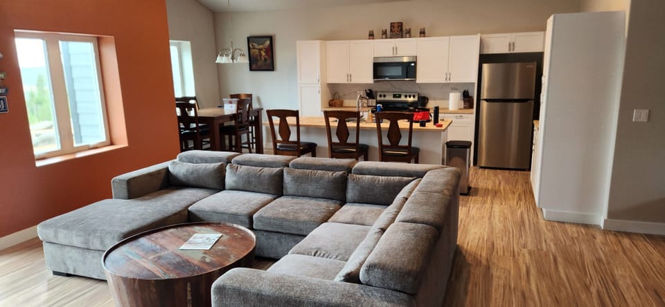 Open concept living-dining