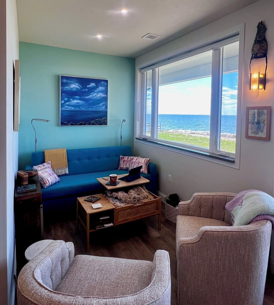 Tucked Away Second Living/Office Area with Sofa Bed