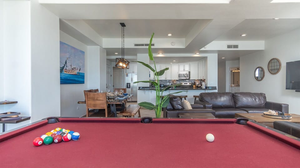 close up of the billiards table