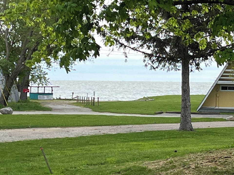 View of lake from porch