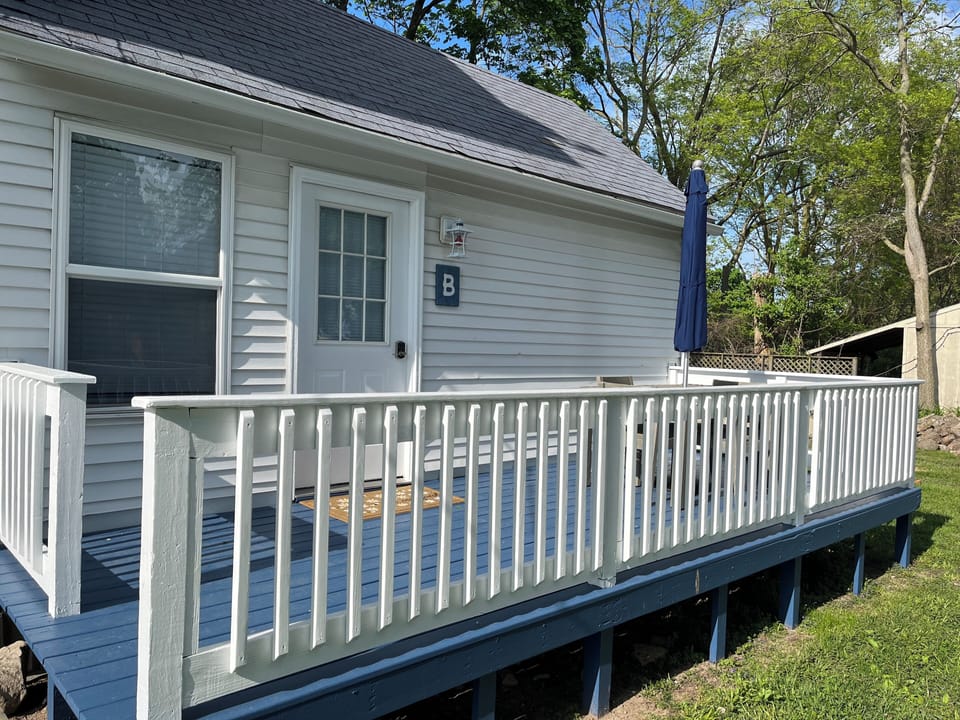 Huge porch with lake view