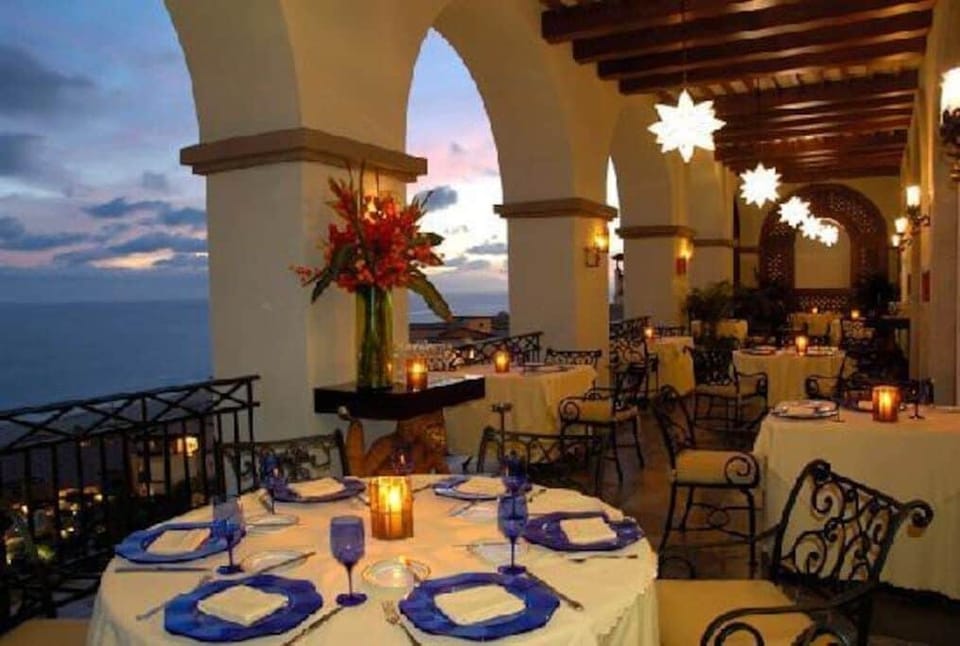 Outdoor banquet area