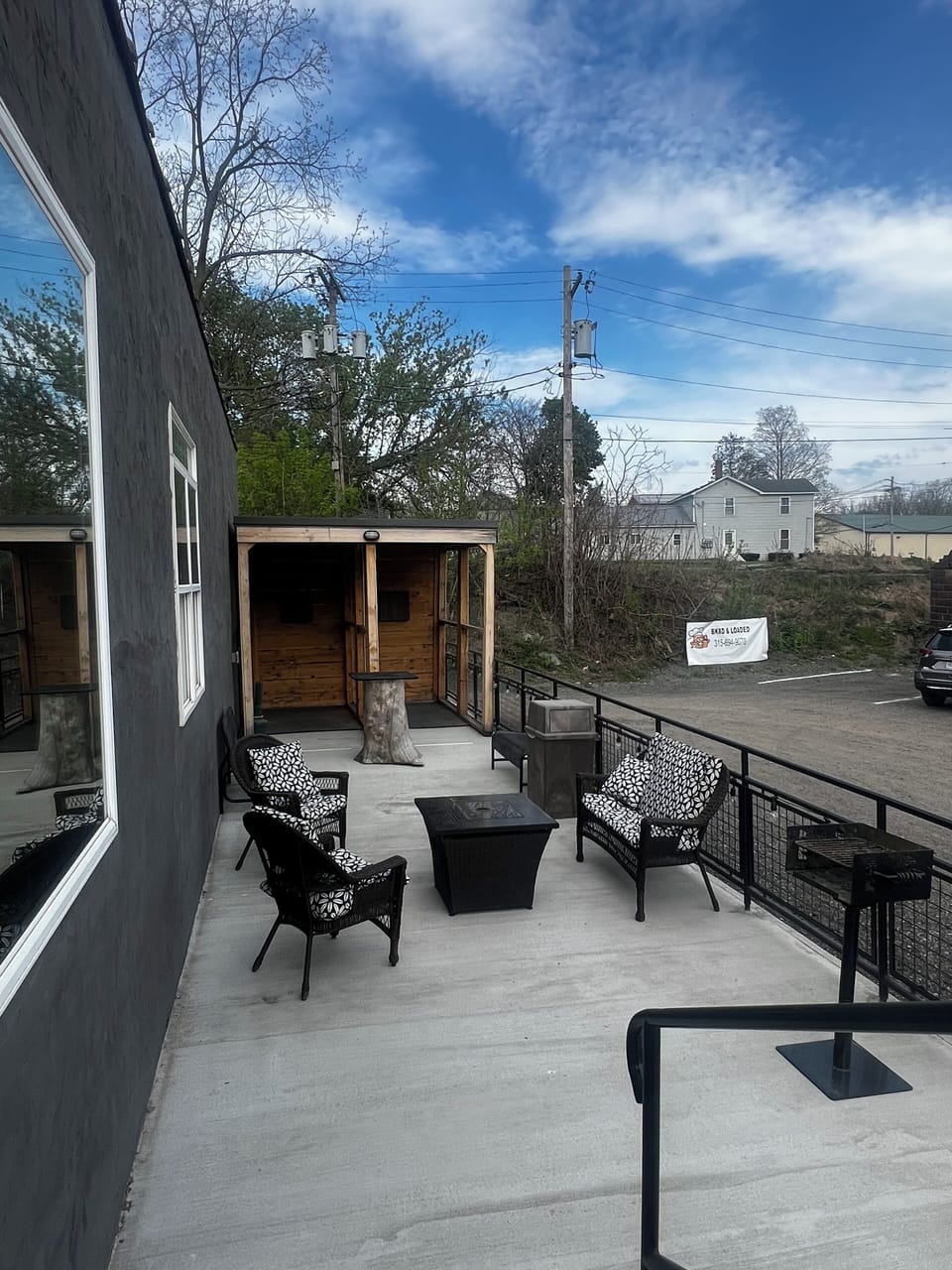 Outside Patio with fire pit 
