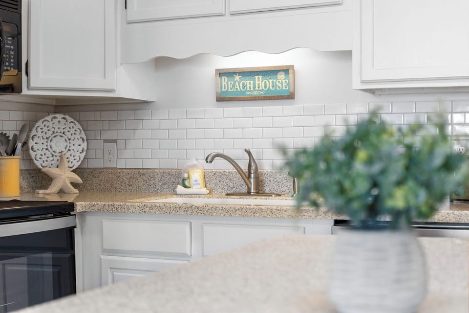 Kitchen stocked for cooking
