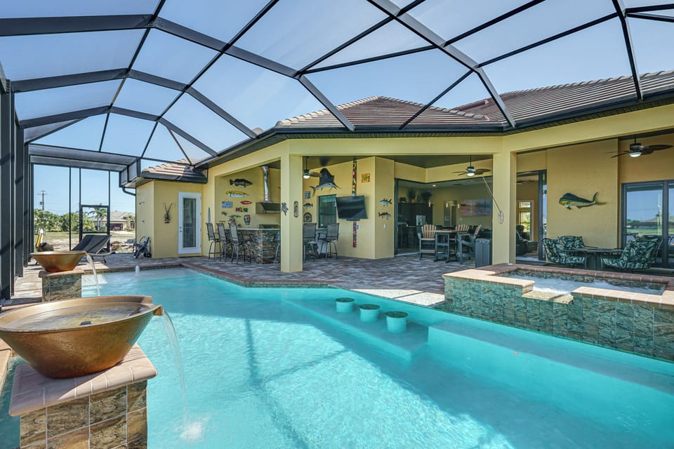 Cape Coral Vacation Rental | 4BR | 4BA | 1 Step to Enter | 3,781 Sq Ft