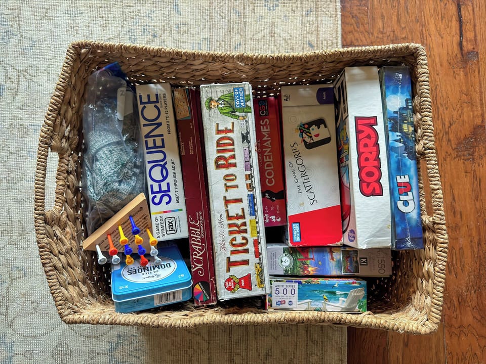 Enjoy a variety of board games, puzzles, cards, dominos, checkers, and more! 