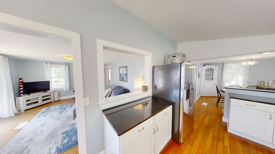 Open well equipped kitchen area.