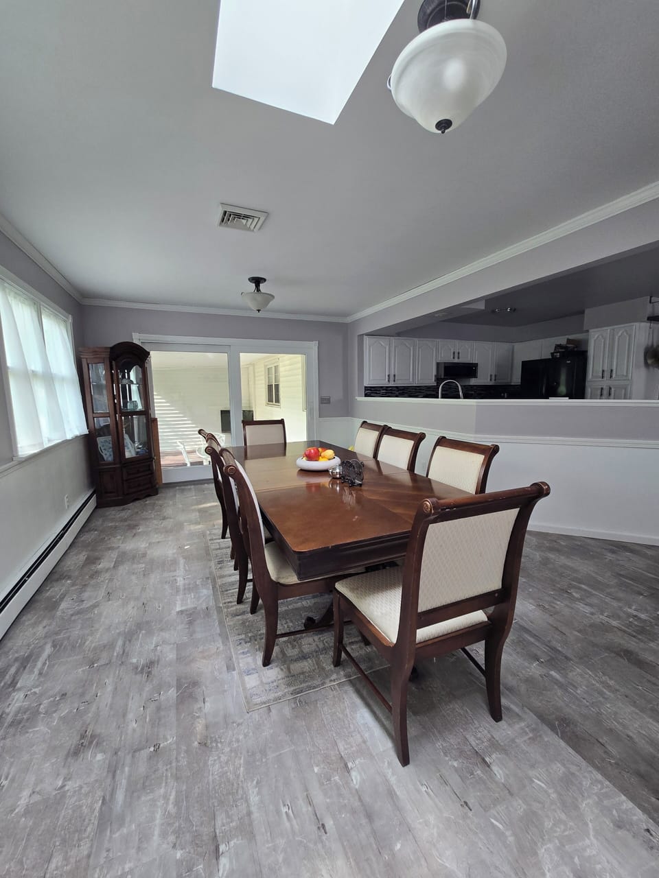 dining room vintage cherry table with 8 seats