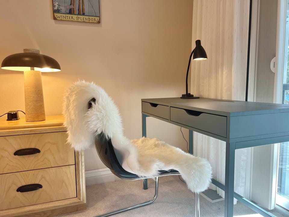 Downstair king bedroom work area, great for WFH