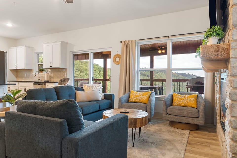 The open concept layout allows room for everyone to enjoy.