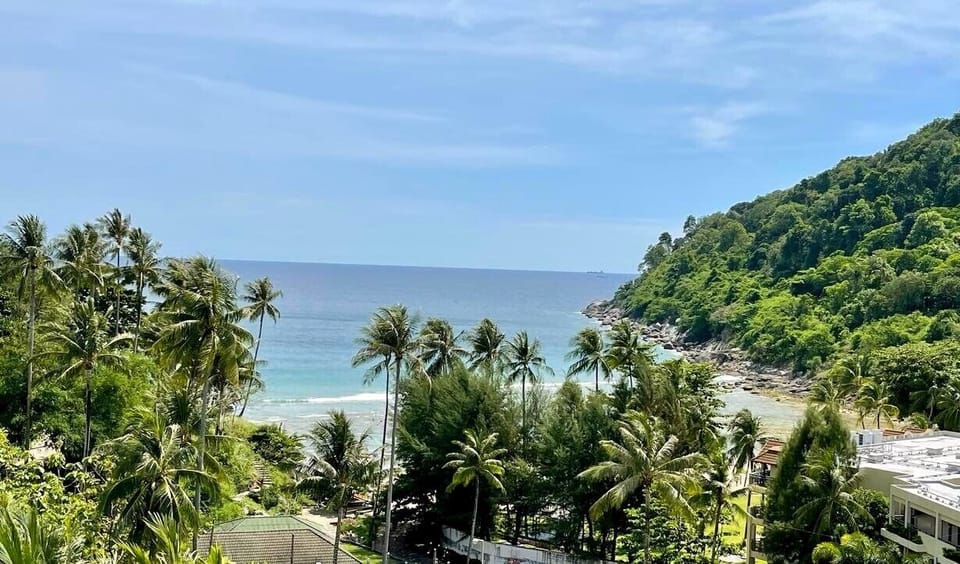 Unique sea view studio with private terrace & pool (12163)