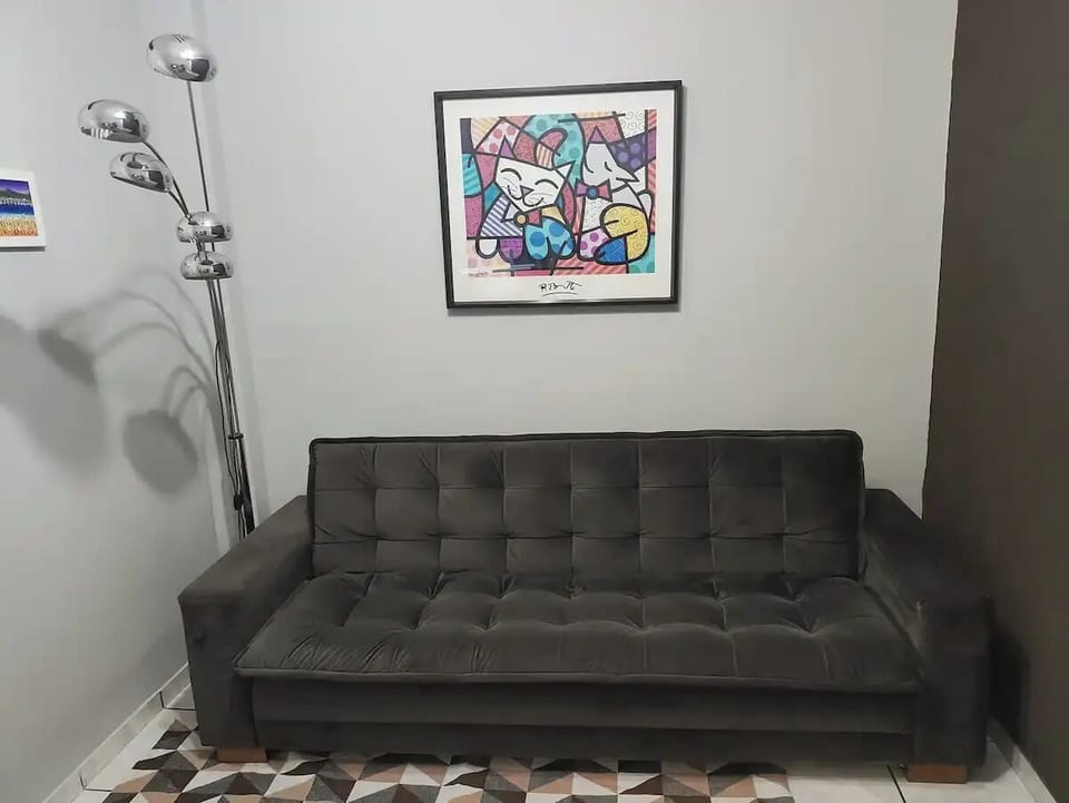 sala de estar com sofá cama