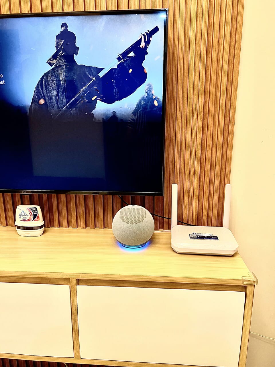 With Alexa speaker for music through Spotify, powered by Globe Internet.