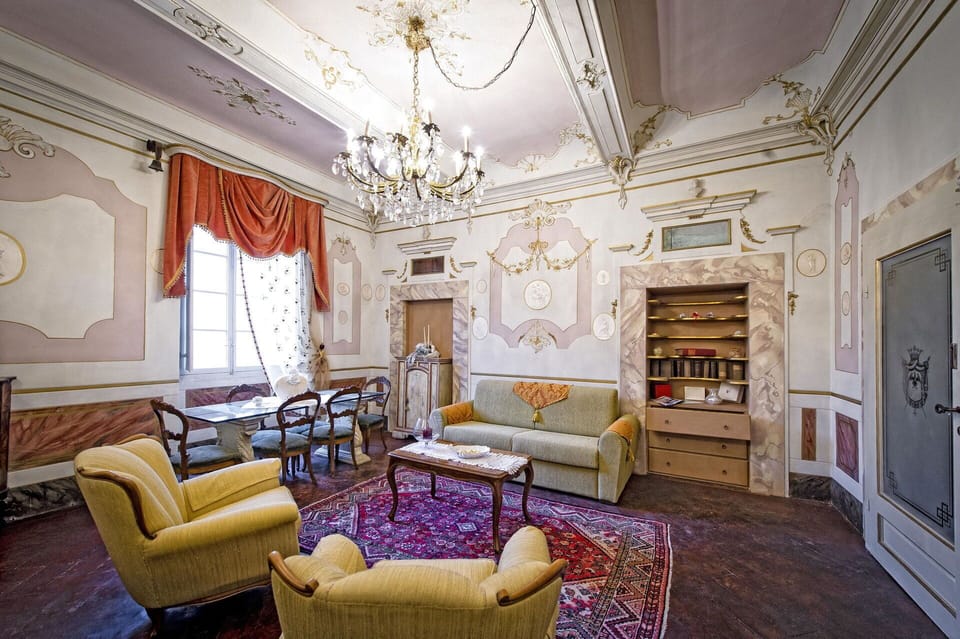 Living room and dining room